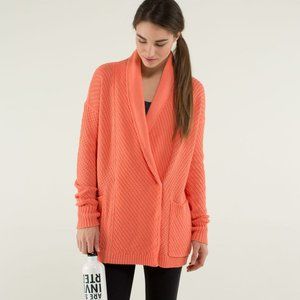 LULULEMON Post Practice Coral Cardi